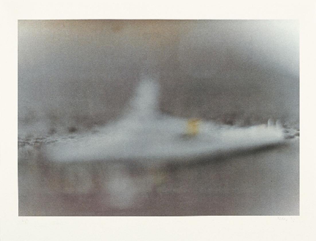  Gerhard Richter   SCHIFF  Offset Lithographie. Signiert, datiert und bezeichnet. Auf Karton. 403 x 576 mm 