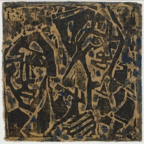  Christian Rohlfs   ZWEI KÖPFE III  Holzschnitt. 1922. Monogrammiert. 530 x 520 mm 
