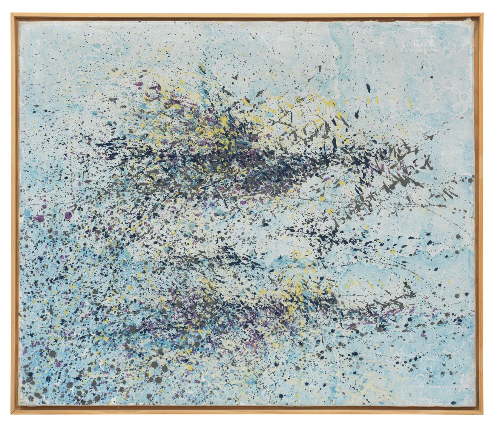   HIMMEL  Oil on fabric fleece. 1972. Signed, dated and titled. 88 x 104 cm 