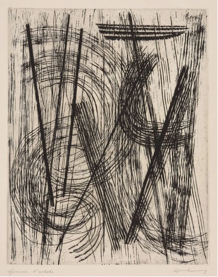  Hans Hartung R 15 Radierung. 1953. 414 x 327 mm (662 x 480 mm) 