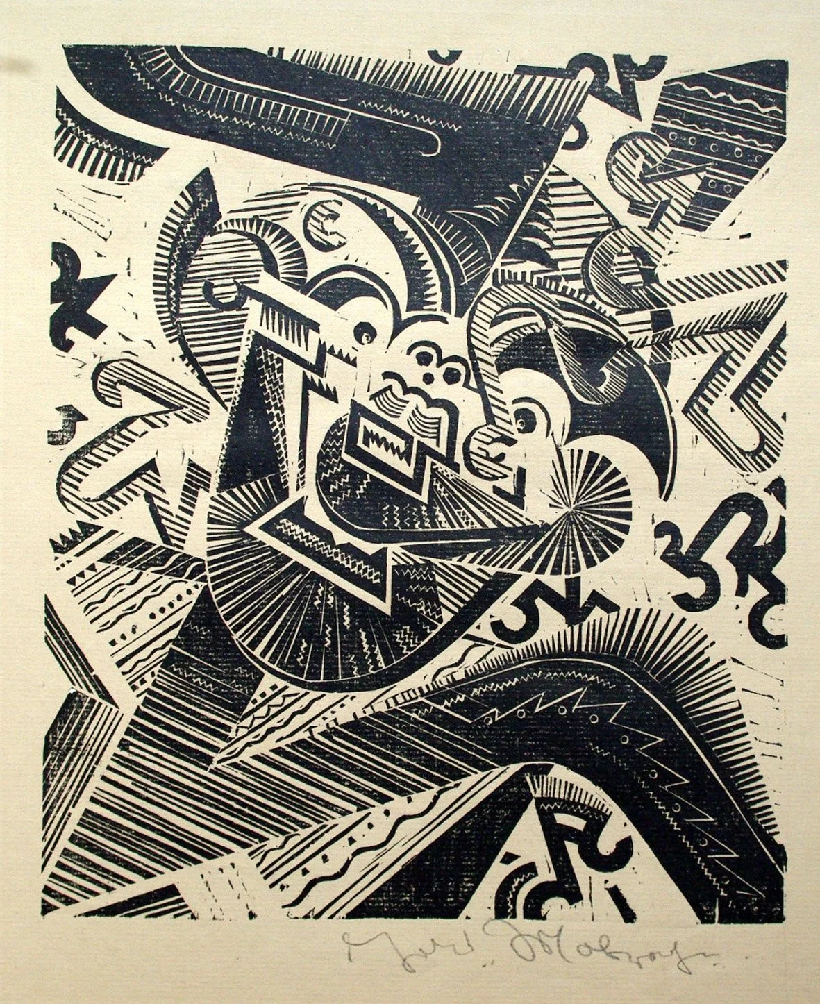   SUMMA SUMMARUM  Holzschnitt. 1921. Salzmann 46 Signiert und bezeichnet. Auf festem Bütten. 348 × 298 mm (554 × 424 mm)  