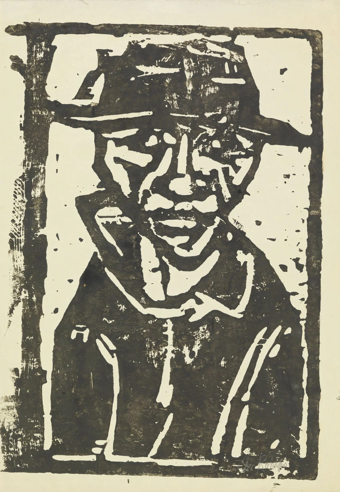   BAUER  Woodcut. 1921. Utermann 174 Signed, titled and inscribed. On simili-Japan. 540 × 376 mm 