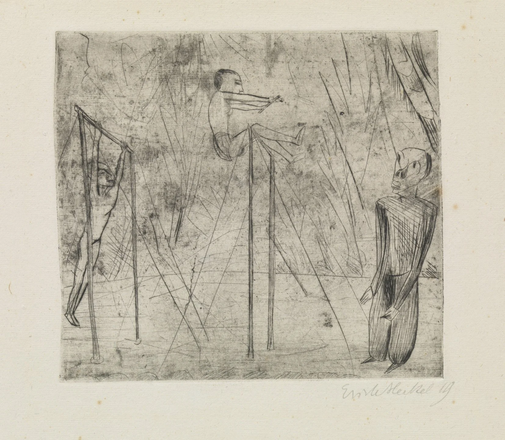   Erich Heckel ( 1883 - 1970) RECKAKT Dry point. 1919. 