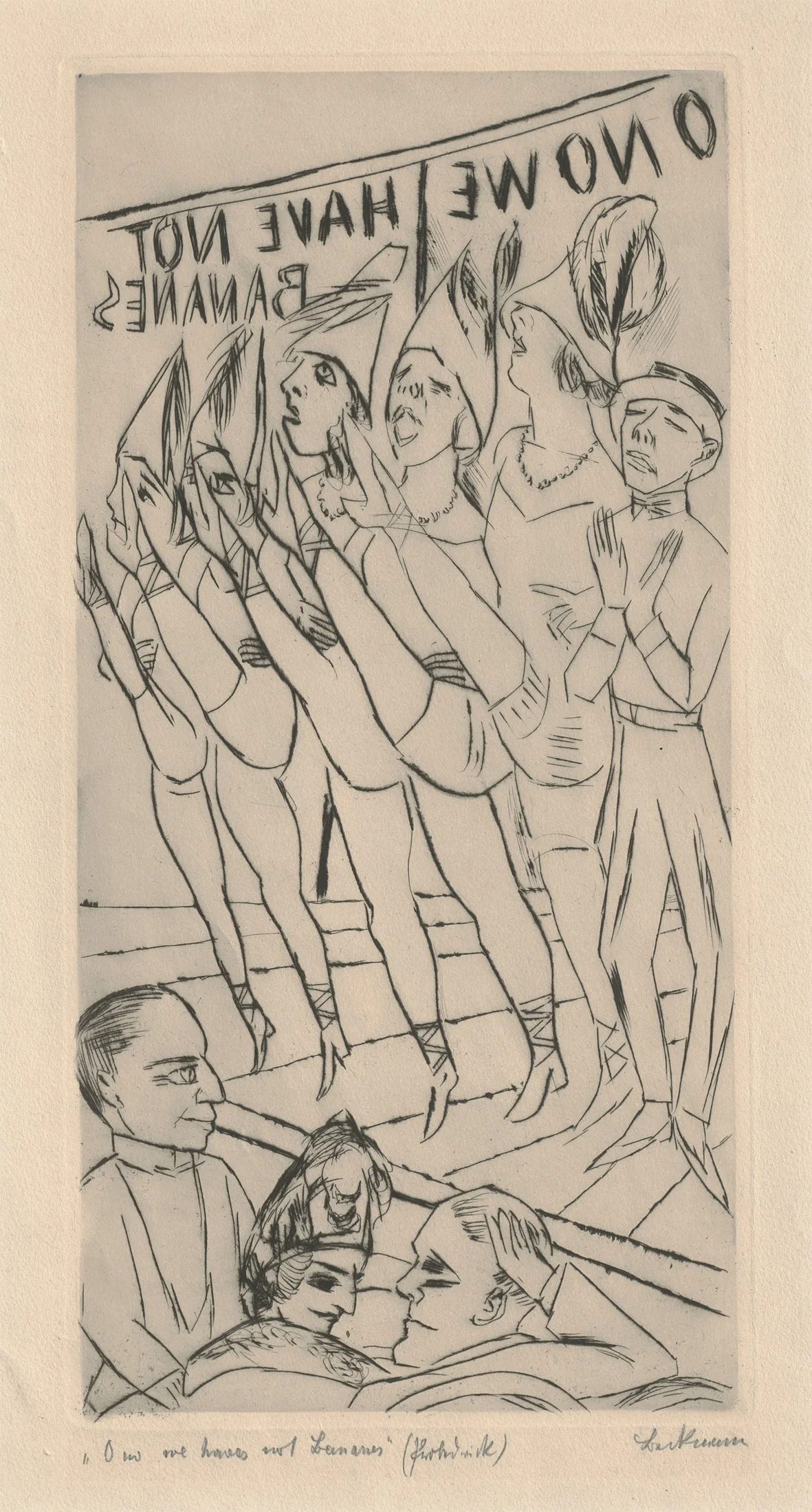   Max Beckmann ( 1884 - 1950)&nbsp; VARIETÉ Dry point. 1924. 