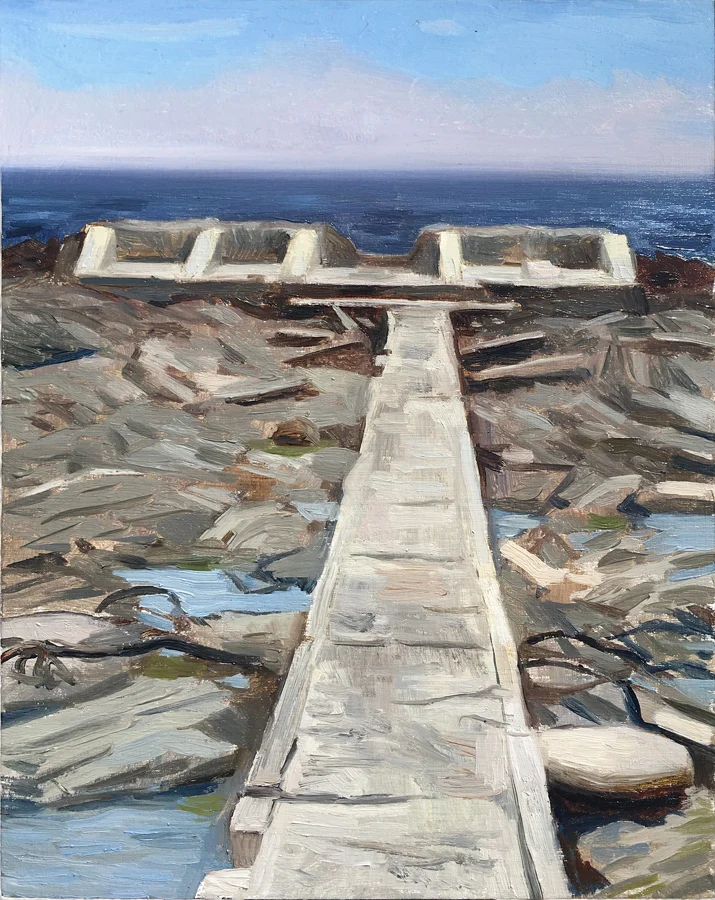 Graaff's Pool Ruins, Sea Point Oil on panel 20x25cm Private collection