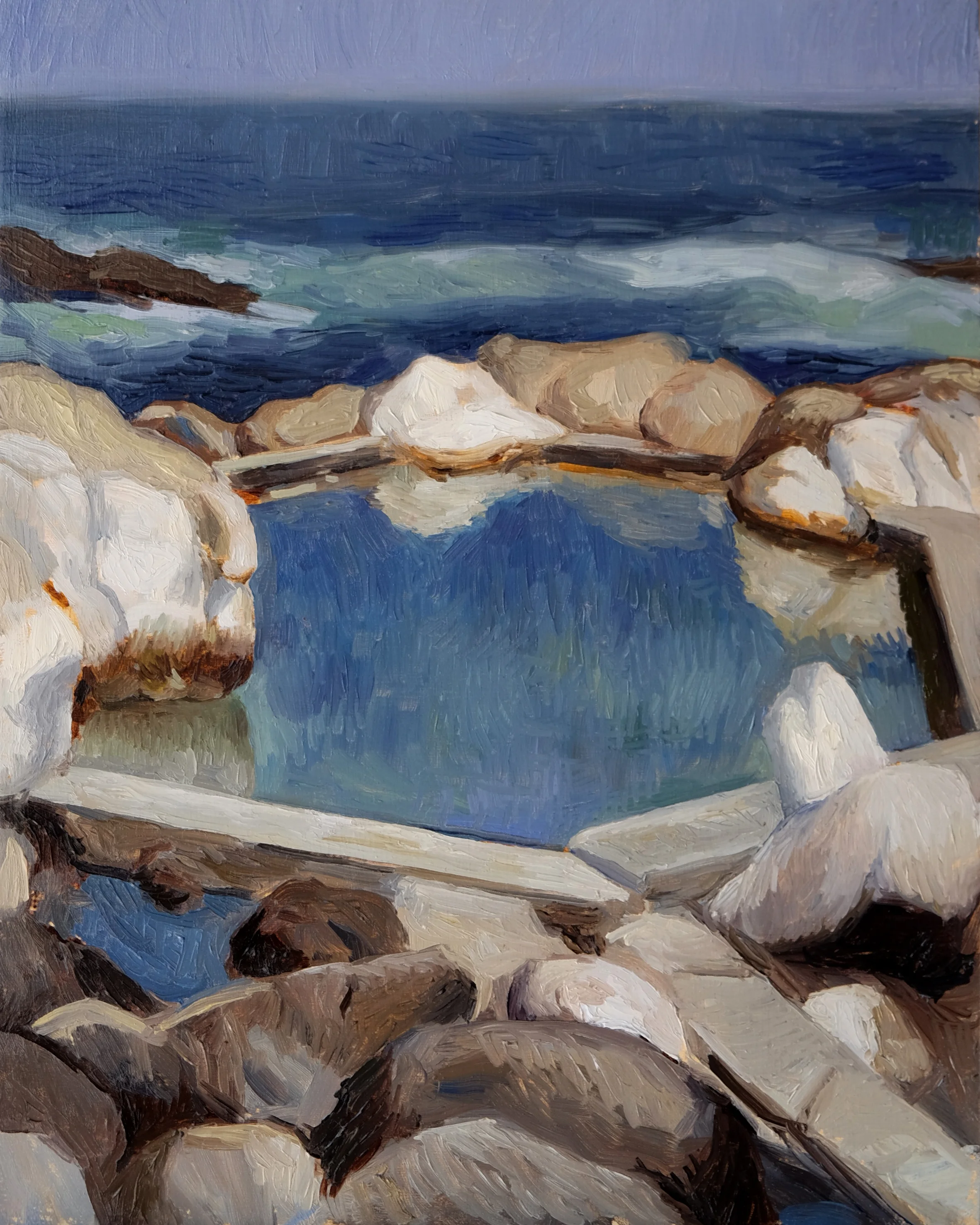 Saunder's Rock Pool, Bantry Bay Oil on Panel 25x30cm Private collection