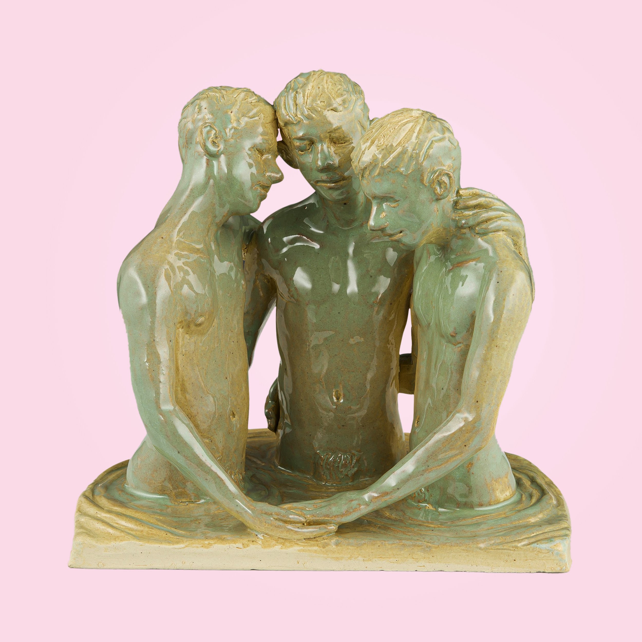  The three gays, sis    stoneware with celadon glaze  Private Collection 