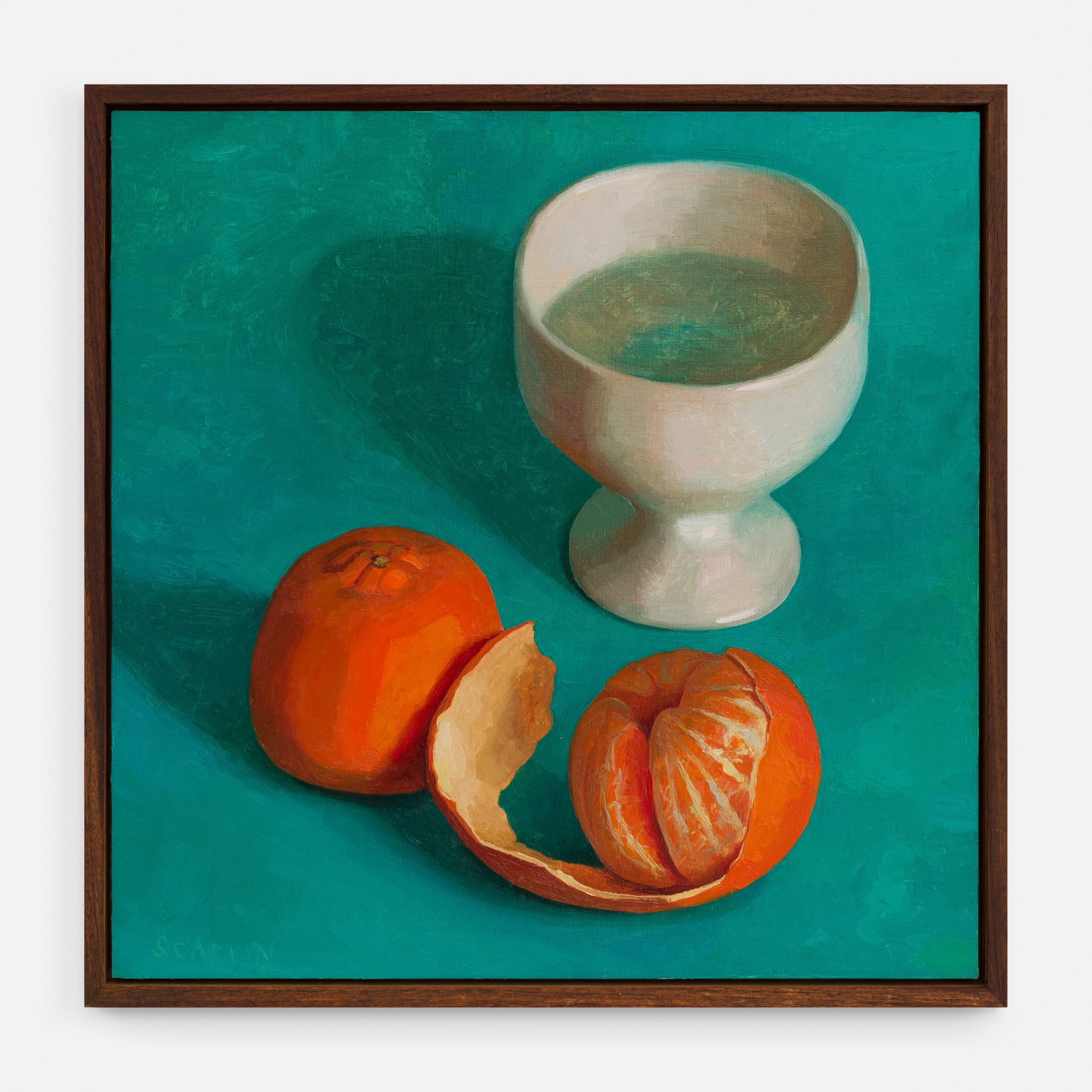  Goblet and Naartjies (2022)  Oil on panel 35 x 35cm    Private collection 