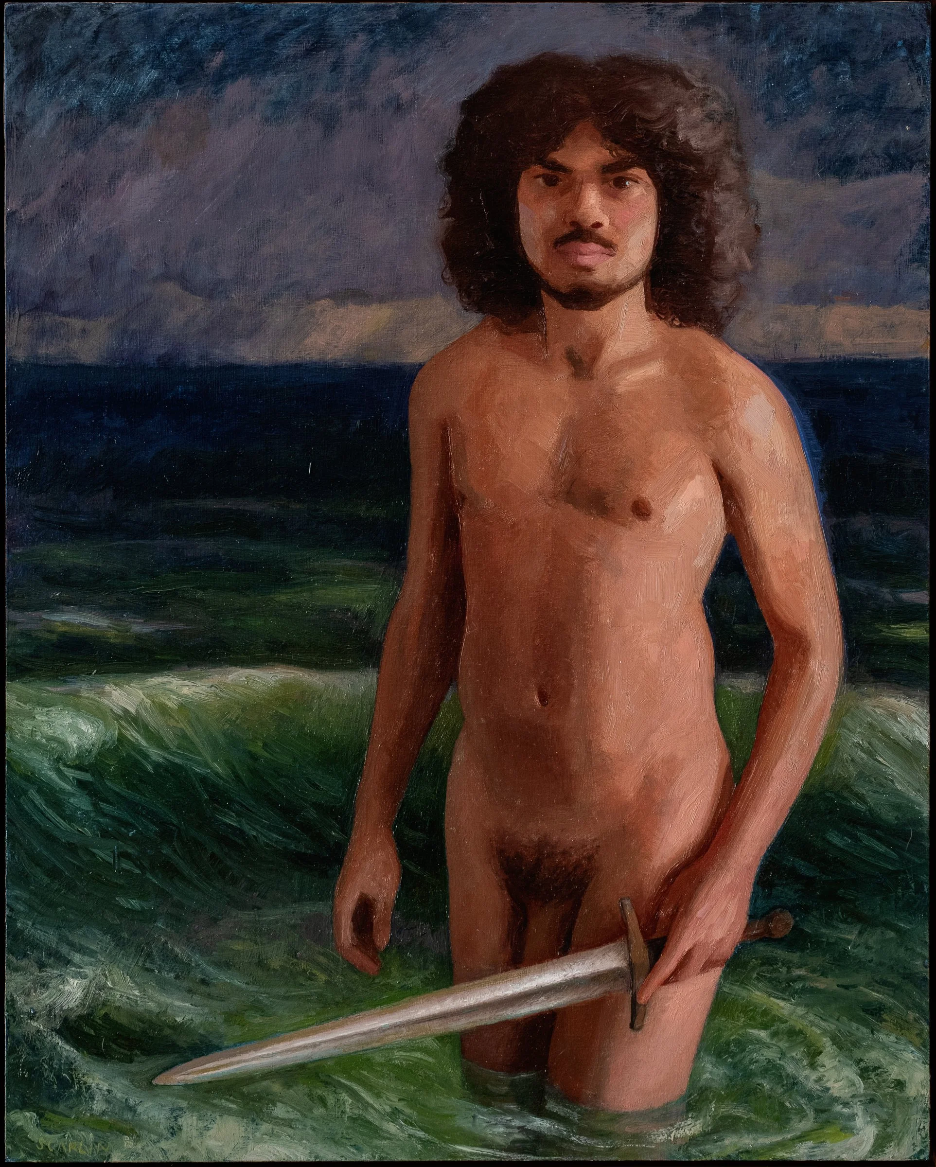  A Sword in a Storm (Niamh)  Oil on panel    available   