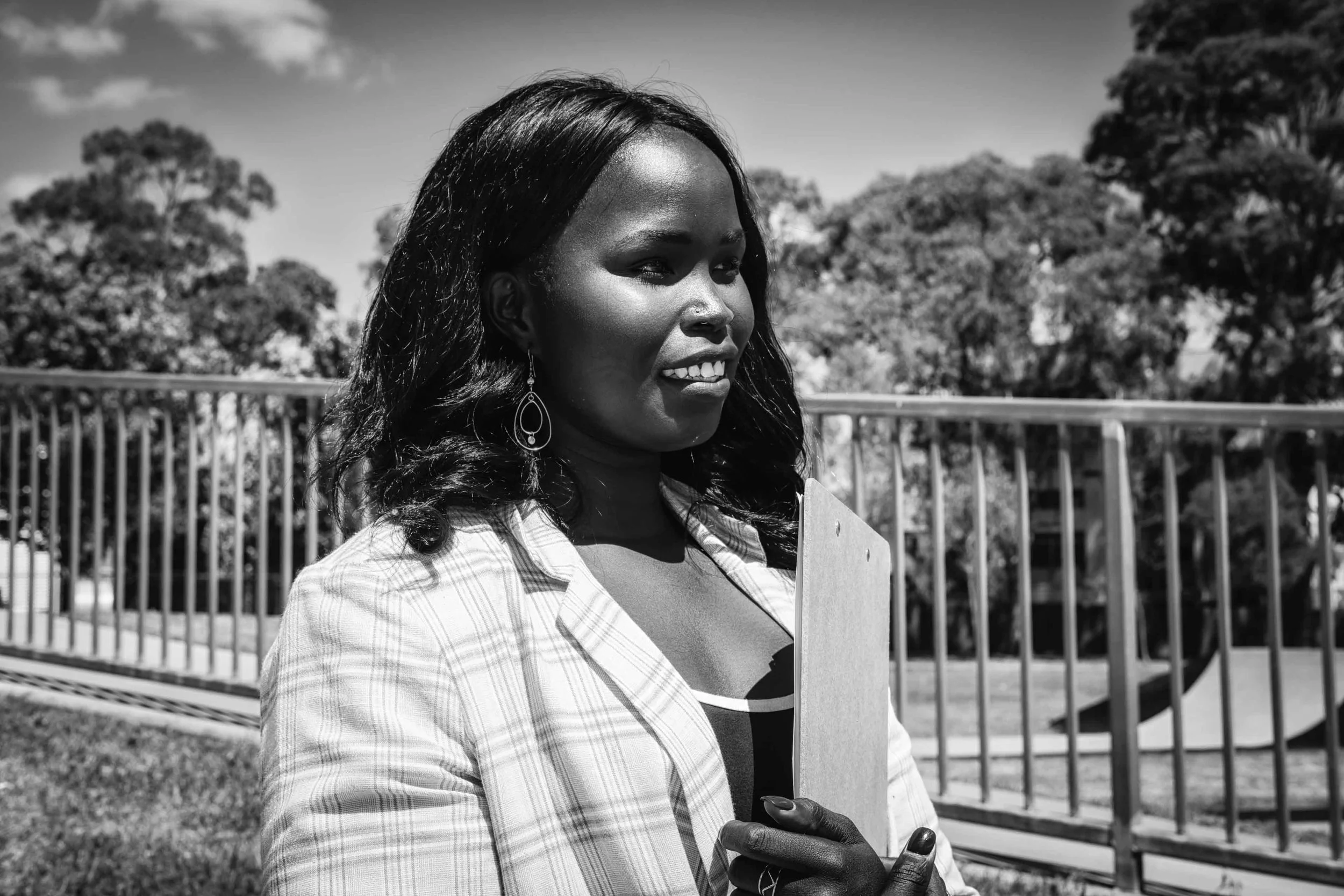 Lydia’s father passed away when she was young. Her mother works as Managing Director at the South Sudan Water Corporation, which aims to distribute water to all parts of South Sudan. ‘I want to be like my mother, I want to make a positive difference to people’s lives back in South Sudan.’ Currently studying anthropology, Lydia tells me that her high school life has been challenging. ‘I really hope one day we can have freedom without judgement, and be treated the same way like everyone else. My ambition is to do volunteering or an internship with UN Women as I am very passionate about women issues. I want to fight for respect and equality.’
