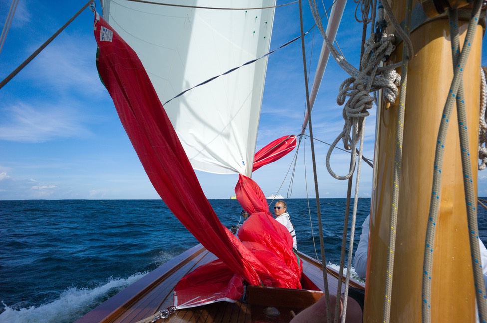 Hoisting the Spinnaker