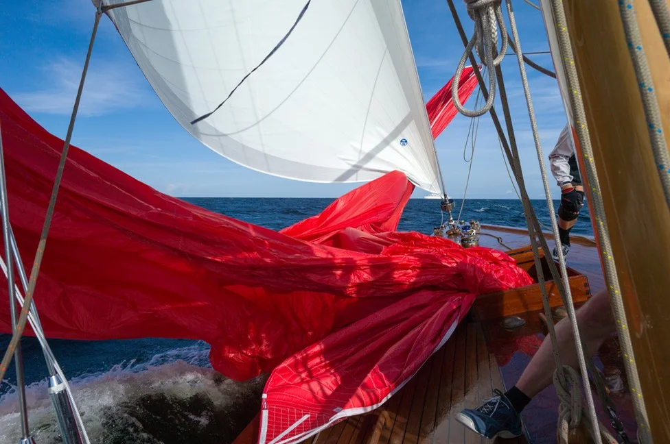 Hoisting the Spinnaker