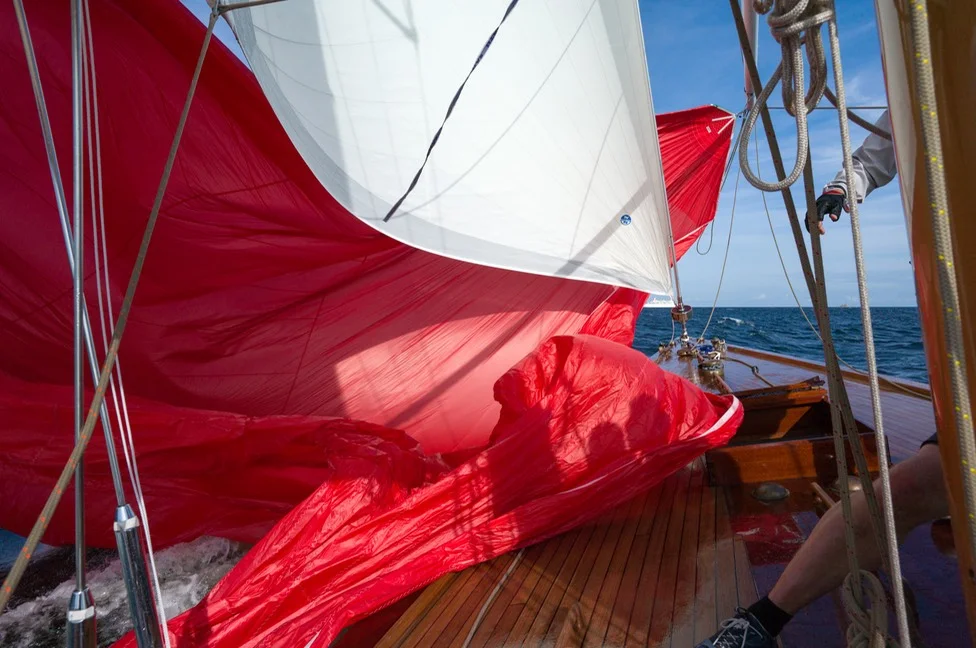 Hoisting the Spinnaker