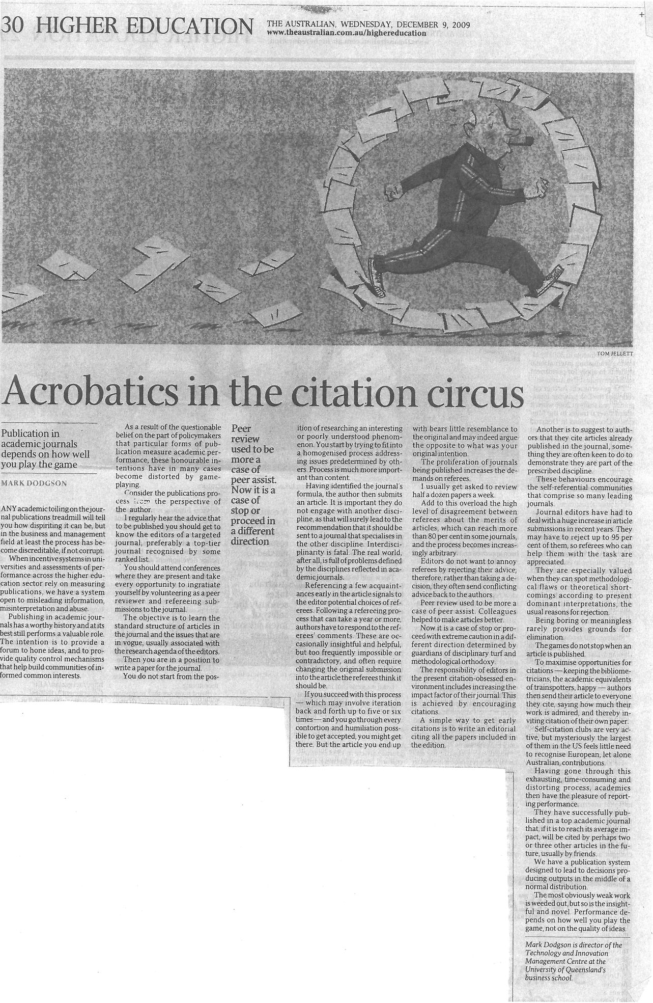 "Acrobatics in the citation circus" – on the games played with journal citations. 09/12/2009