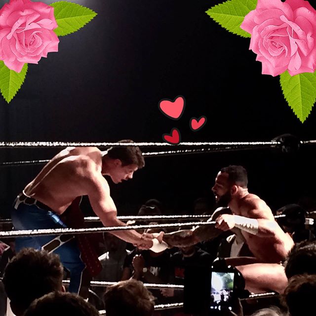 Jo look some pictures of Cody Rhodes wrestling Ricochet

They are lovely boys &lt;3