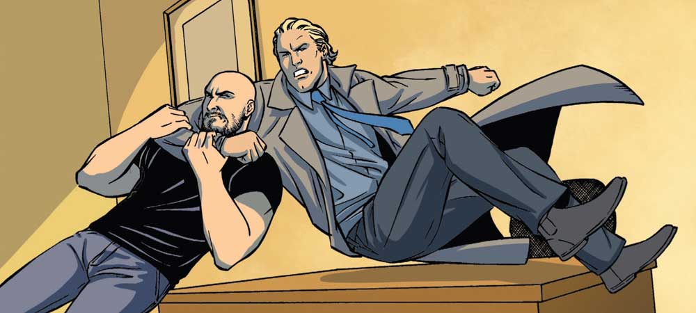Contrary to traditional comic artistry, men like Ryback (pictured left) and Brock Lesnar actually appear less muscular than their real world counterparts in this book.