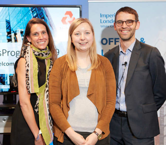 Imperial alumna Niki Göransson (centre) received second prize