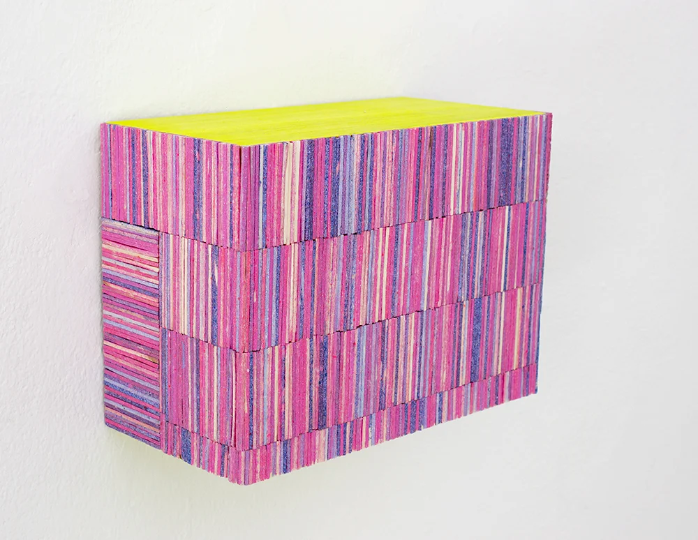 Occasionally in order 2016, wood, acrylic and glue