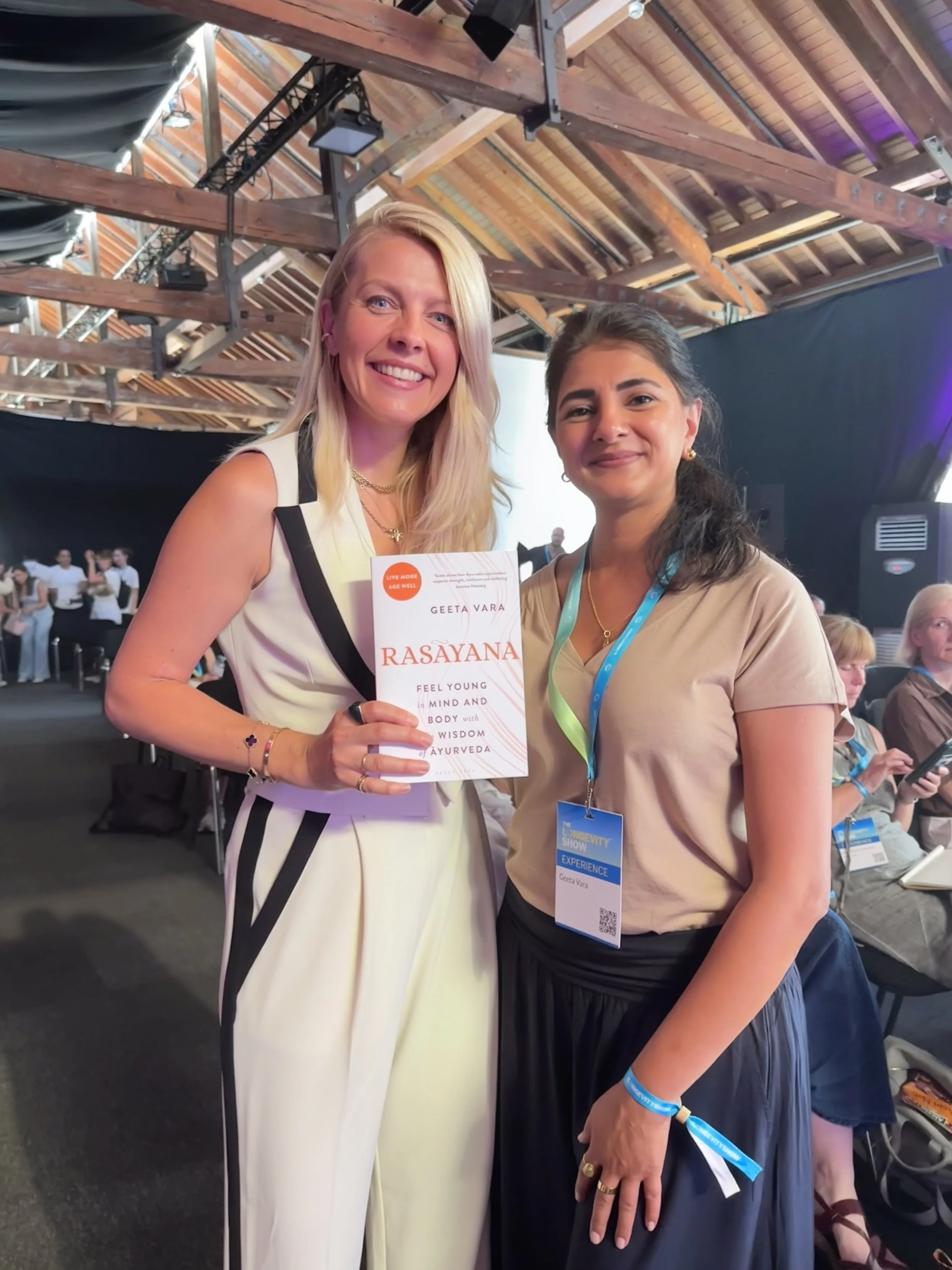 Geeta & Helen-the-longevity-show.JPG