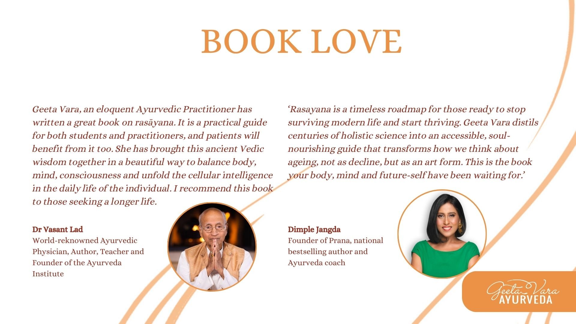 Rasayana - Book Endoresements