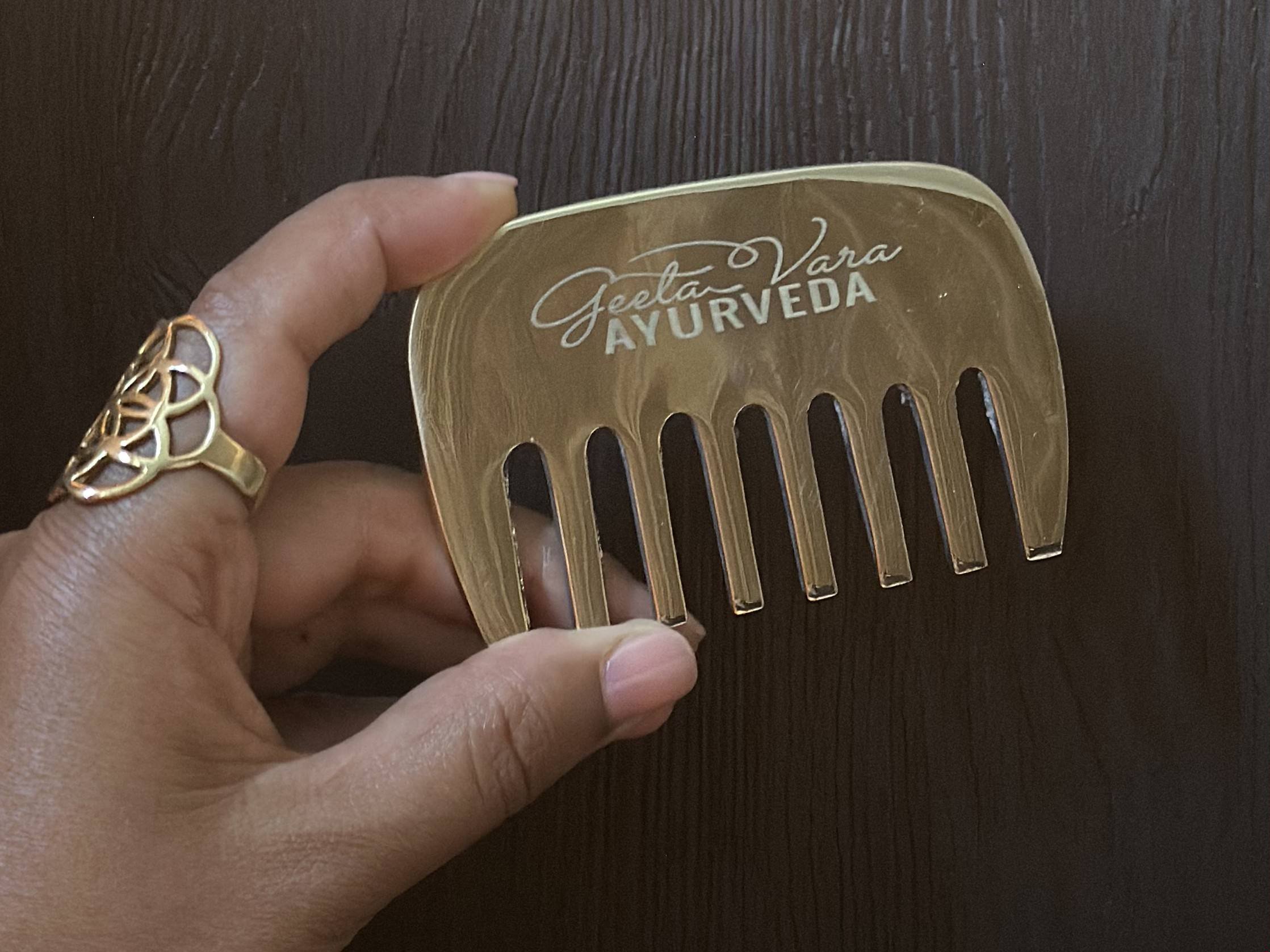 Kansa Face Comb 1 Ayurveda Hair Ritual Geeta Vara