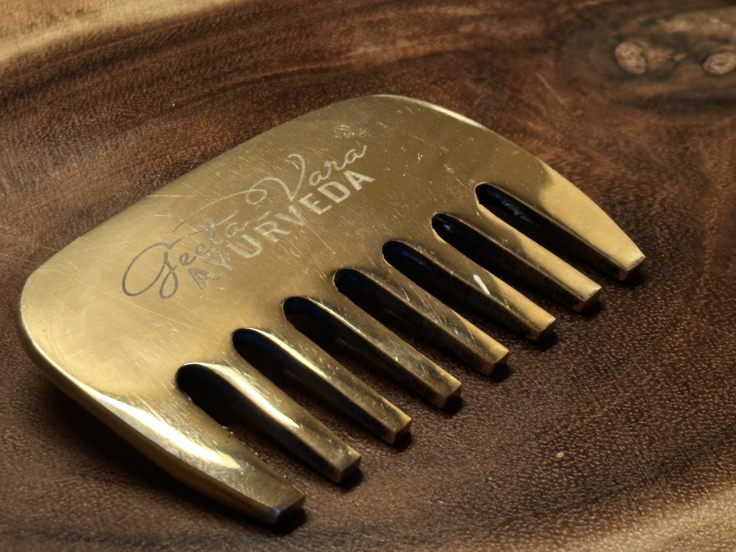 Kansa Face Comb 5 Ayurveda Hair Ritual Geeta Vara