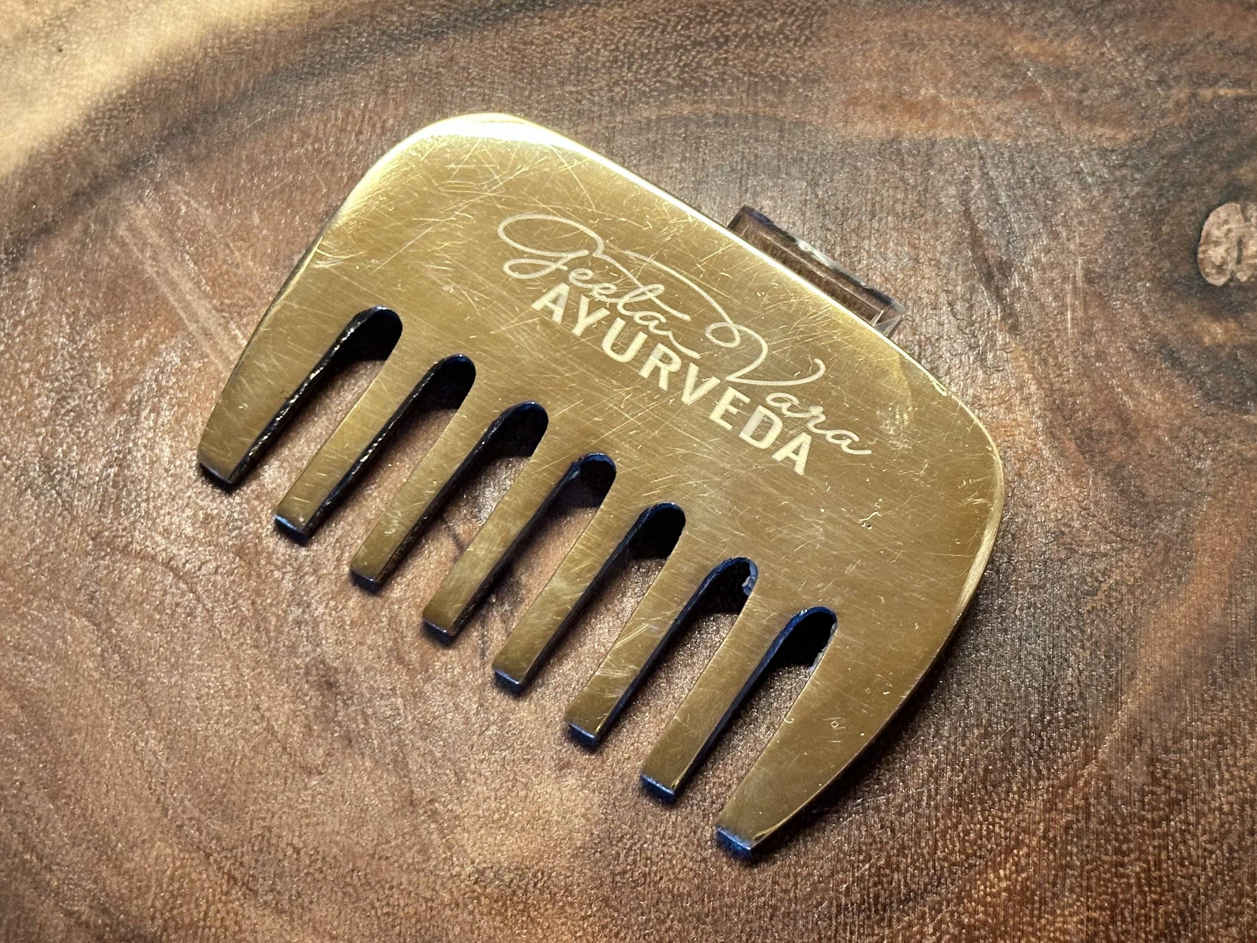 Kansa Face Comb 2Ayurveda Hair Ritual Geeta Vara