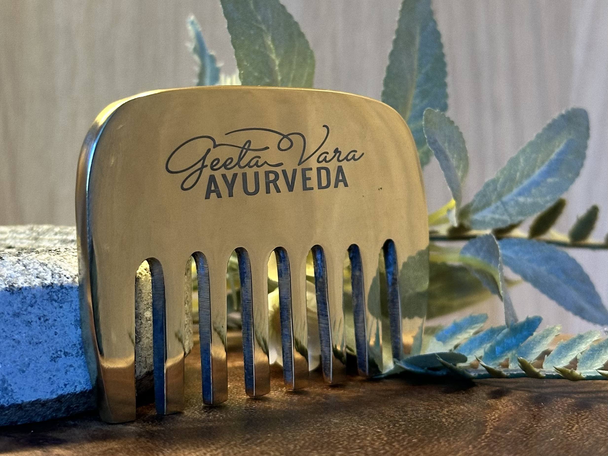 Kansa Face Comb 6 Ayurveda Hair Ritual Geeta Vara