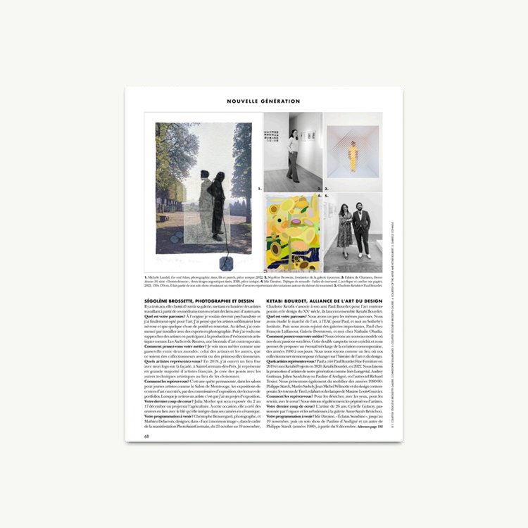   Côté Paris  magazine Ségolène Brossette, Photographie et Dessin October-November 2022   