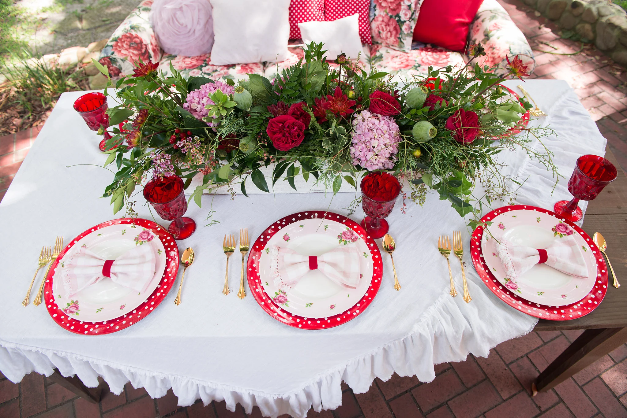 Retro Red Polka Dot Wedding
