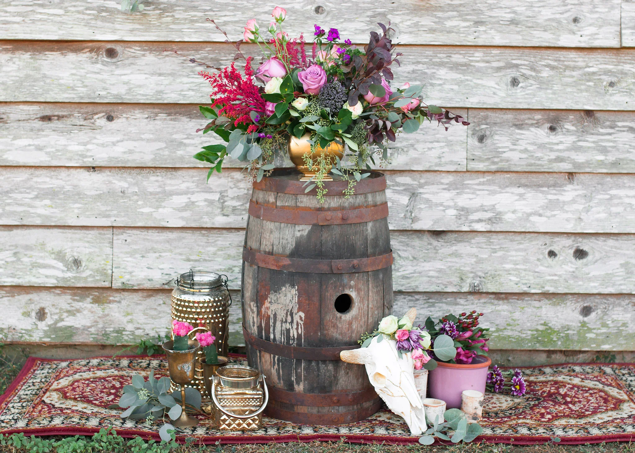 Boho Cranberry and Pink Weddings Inspiration