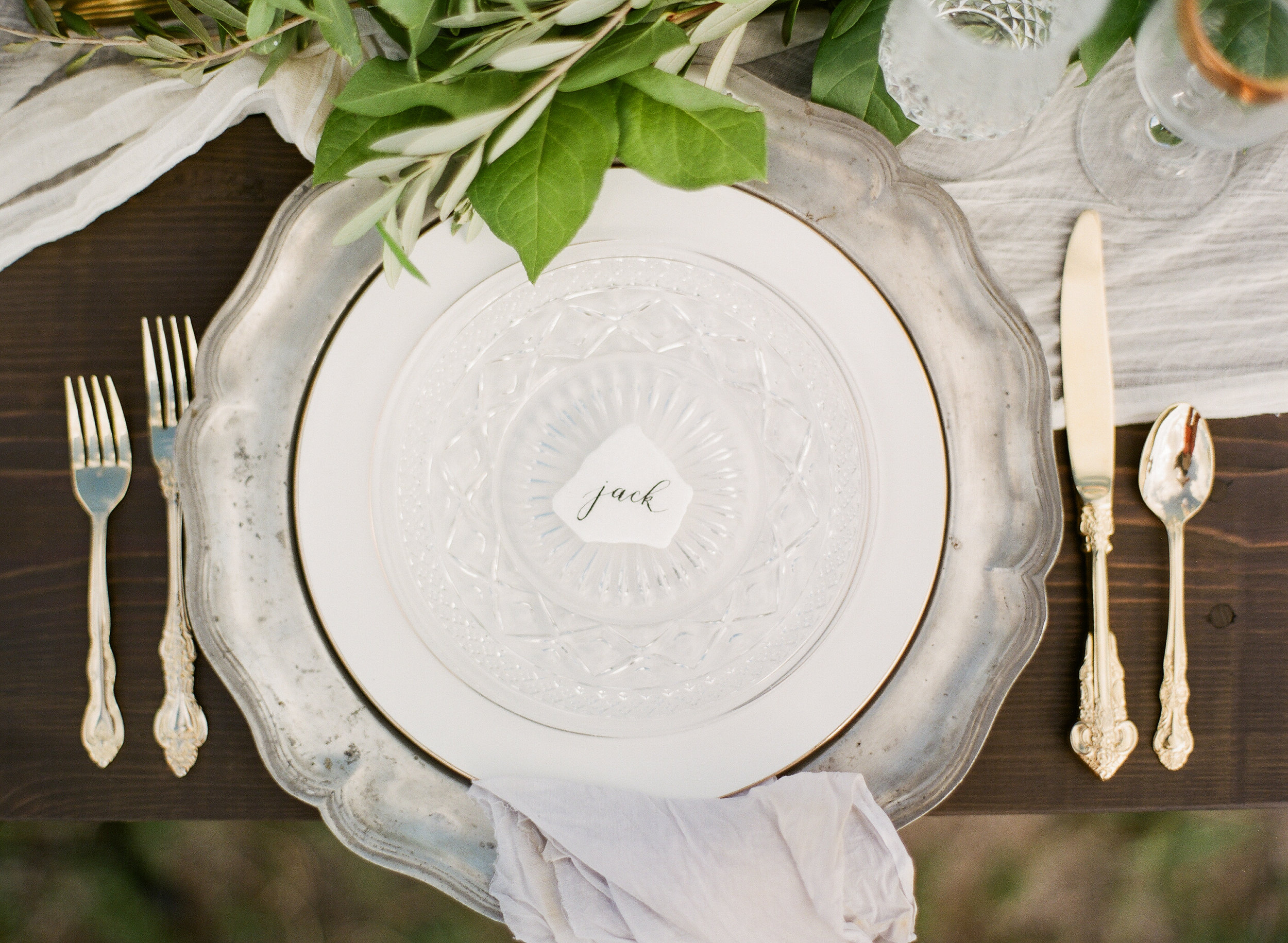 Vintage Pewter Charger Plates