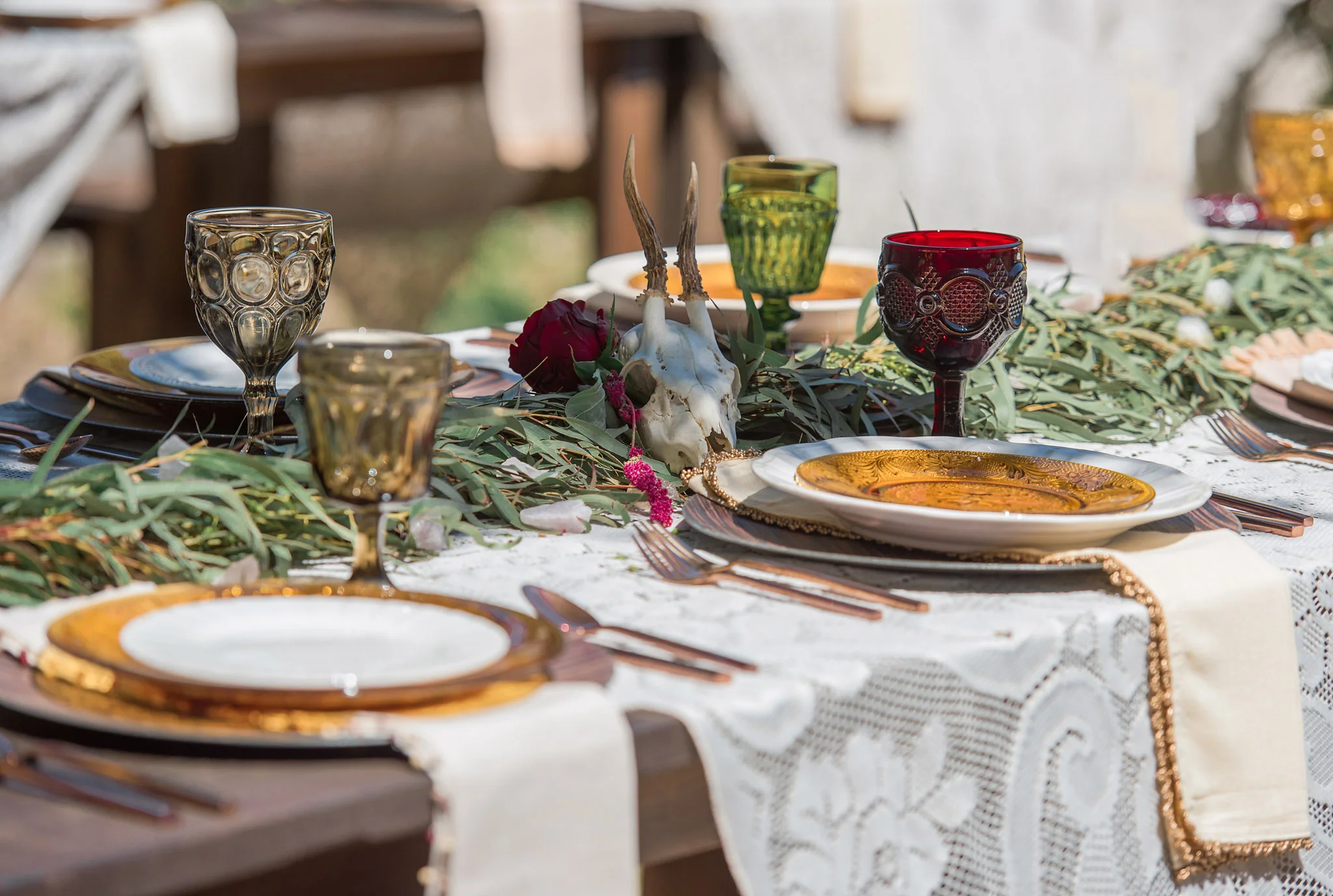 Earthy Bohemian Wedding with Skulls