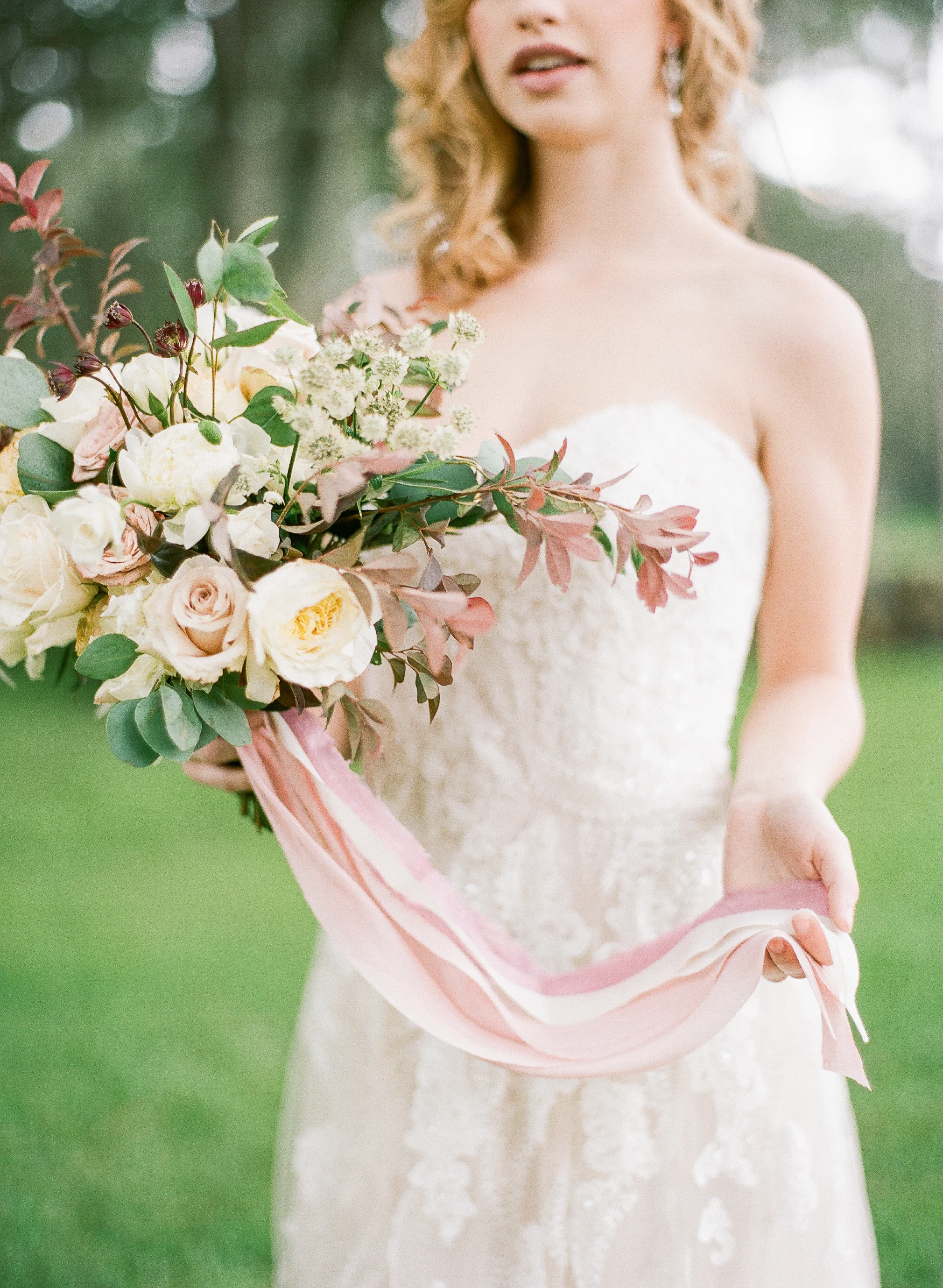 Hand Dyed Silk Bouquet Ribbons