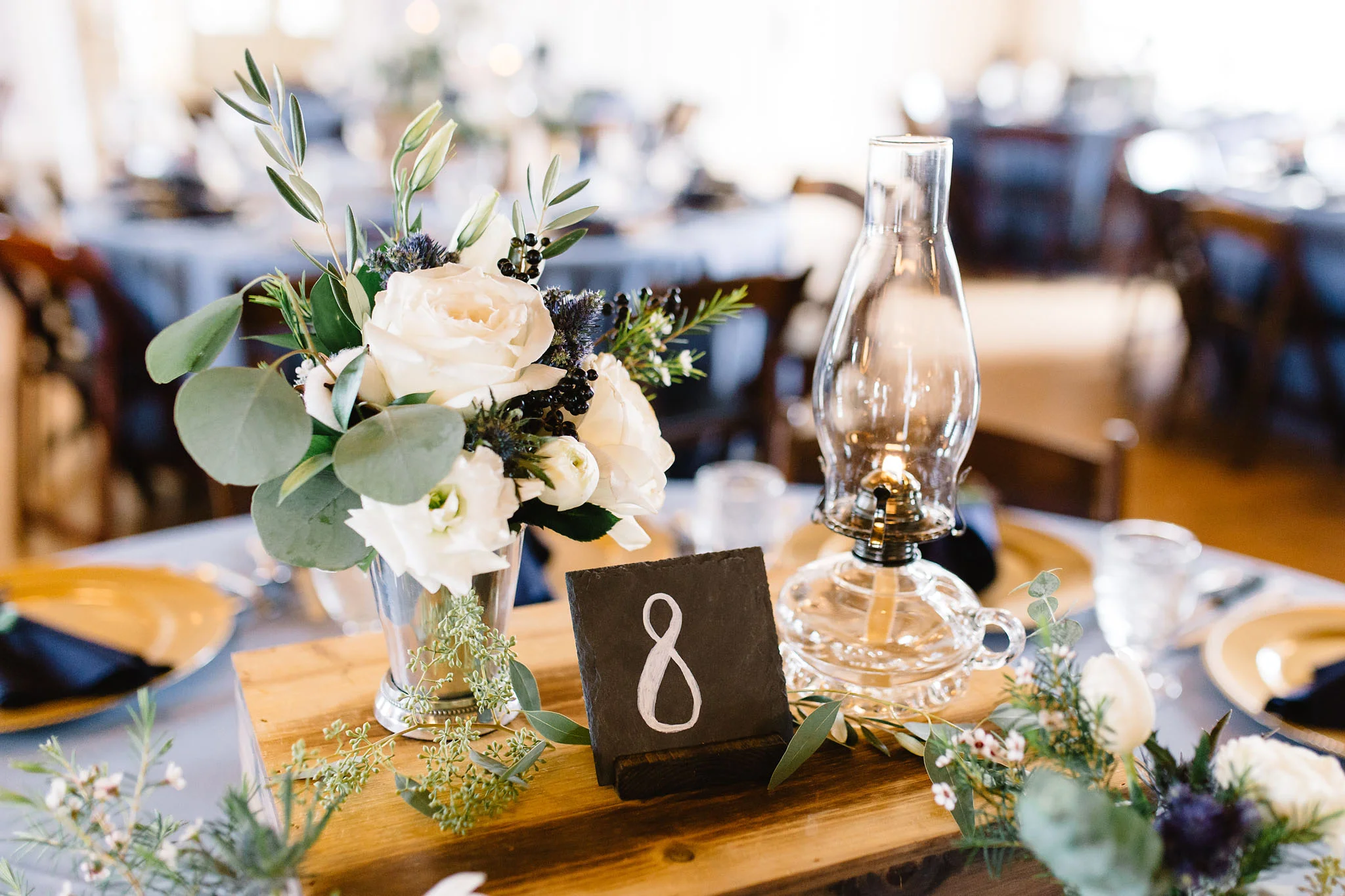 Wood Crate Centerpieces