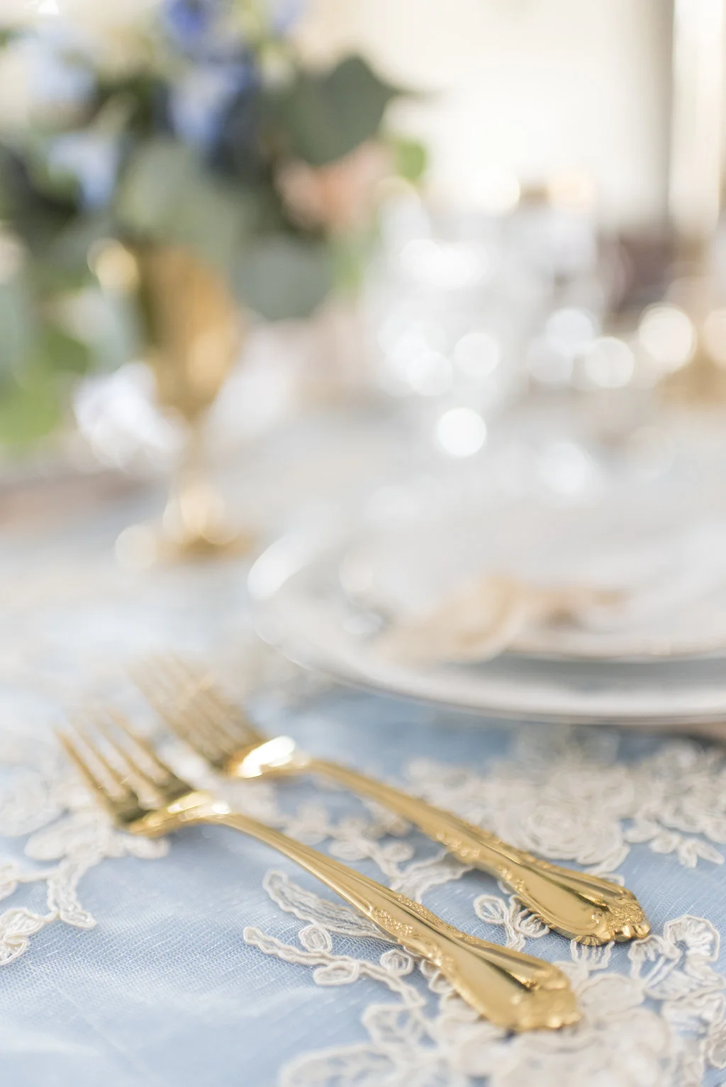 White Lace Overlay Linen