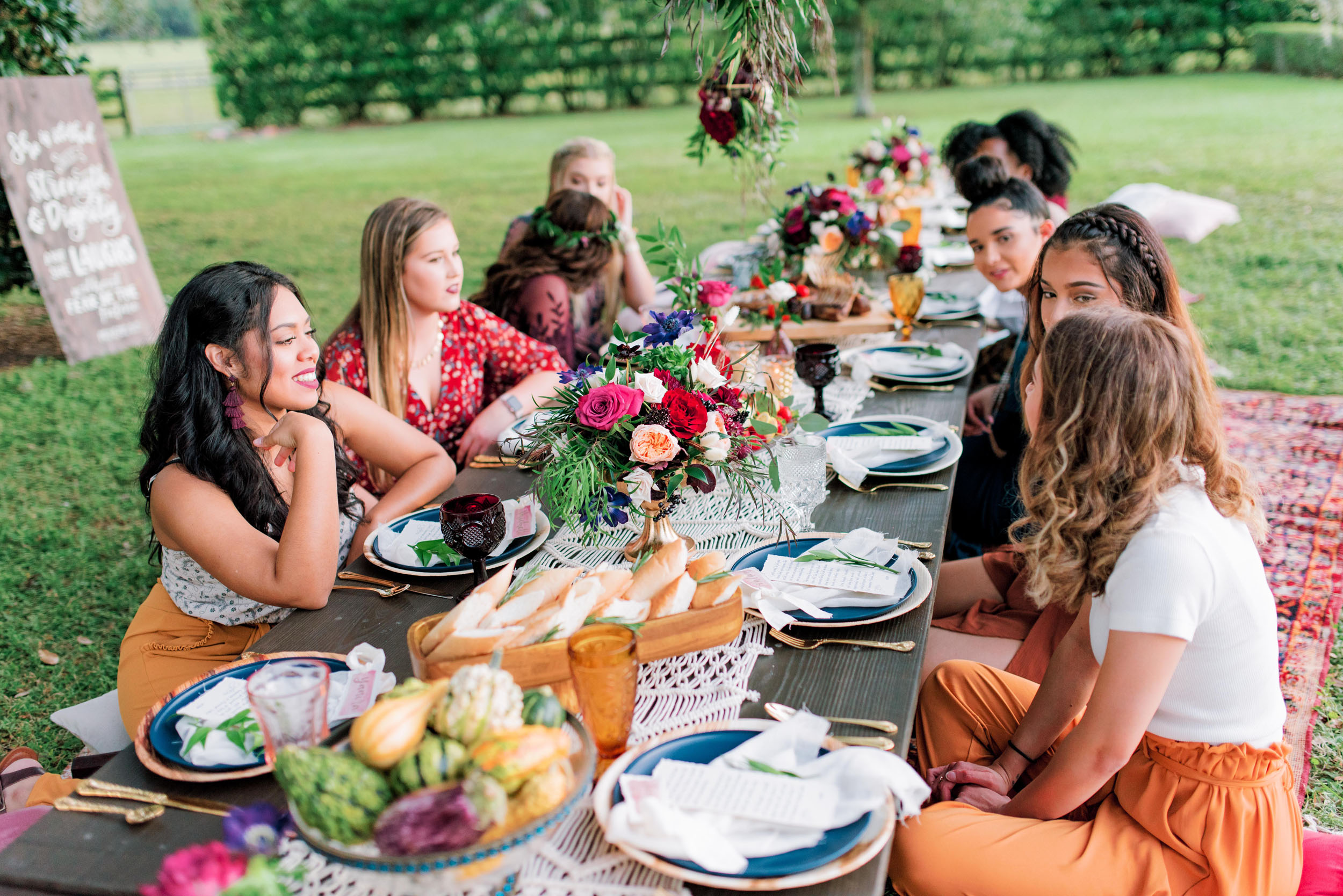 Table boho farm table rentals