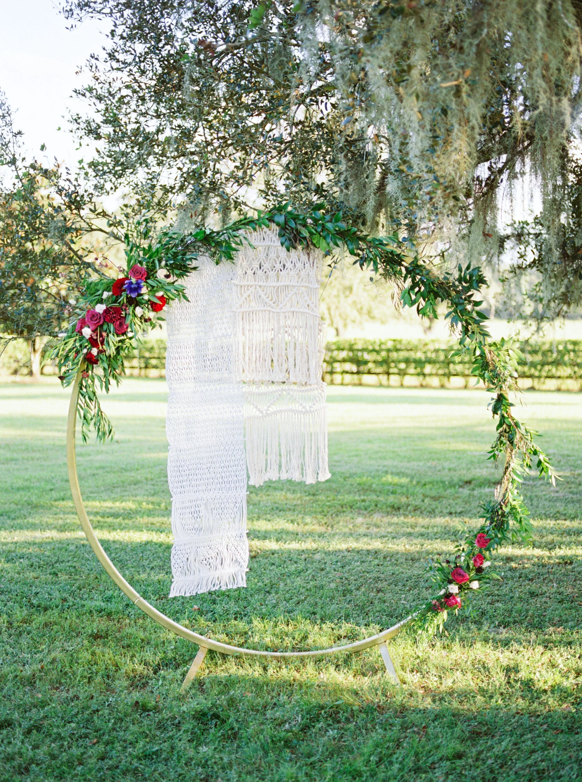 Boho Circle Ceremony arch
