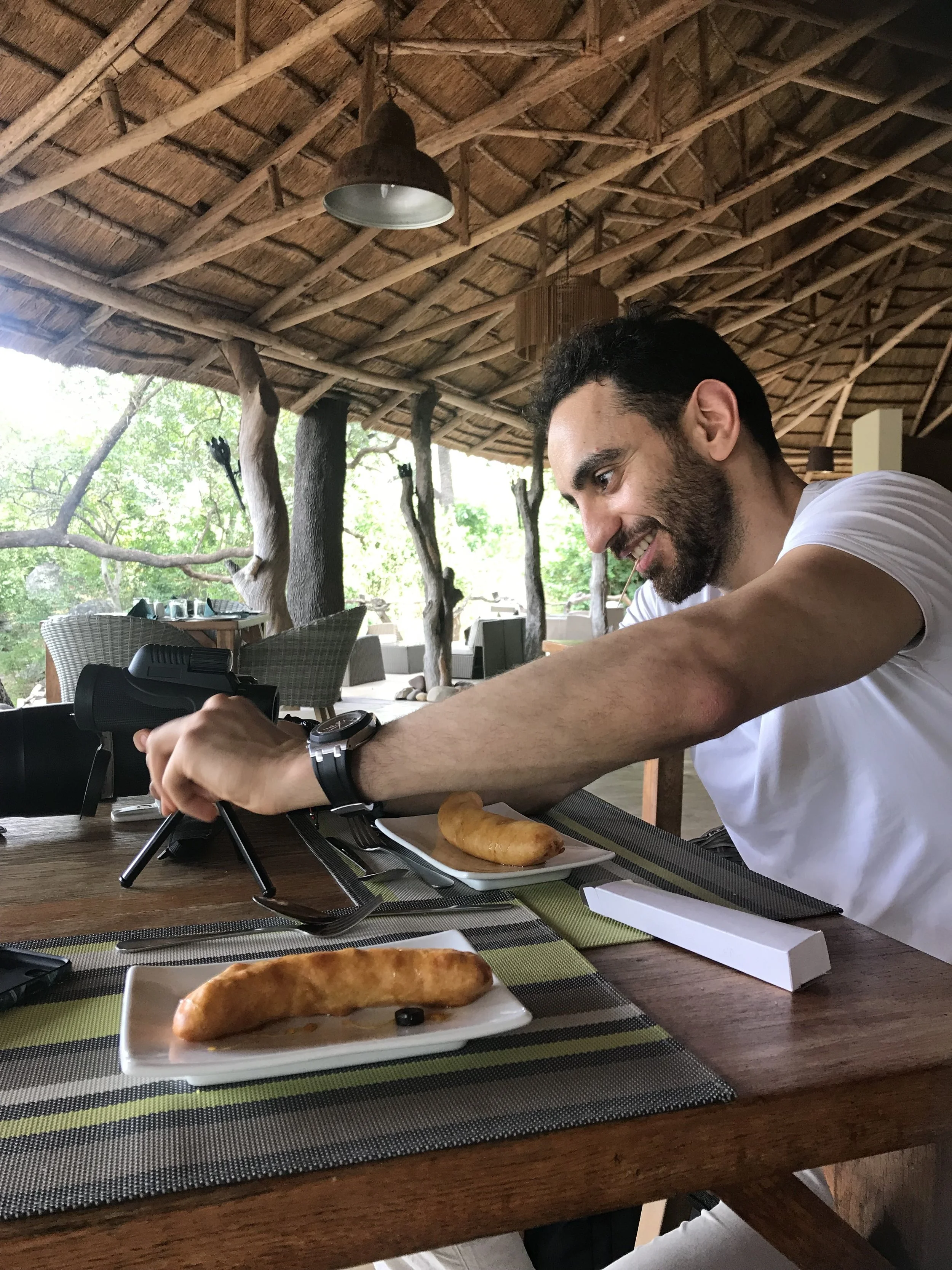 we got fried banana for dessert….
