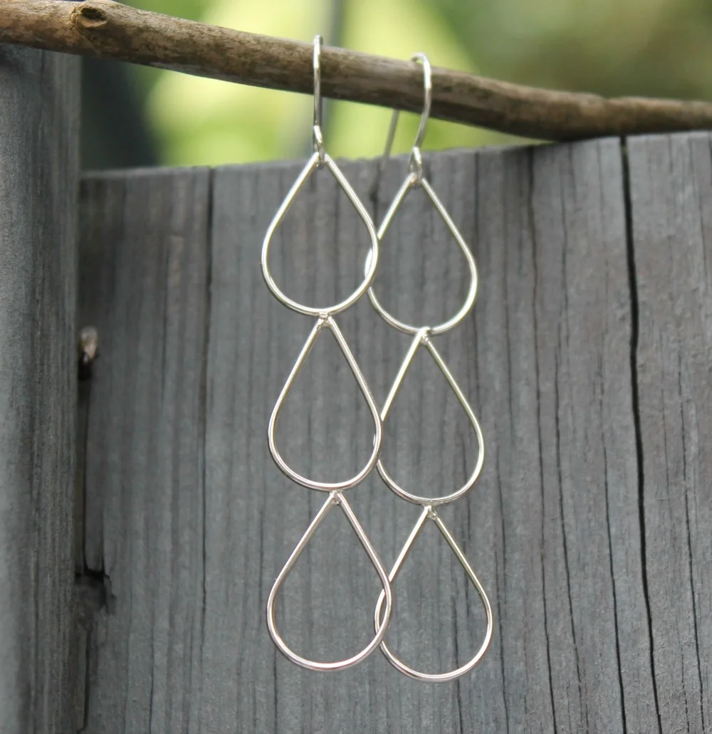 Triple Teardrop Earrings