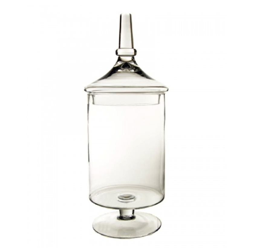 21.5" Inch Tall Clear Apothecary Jar Candy Buffet Container