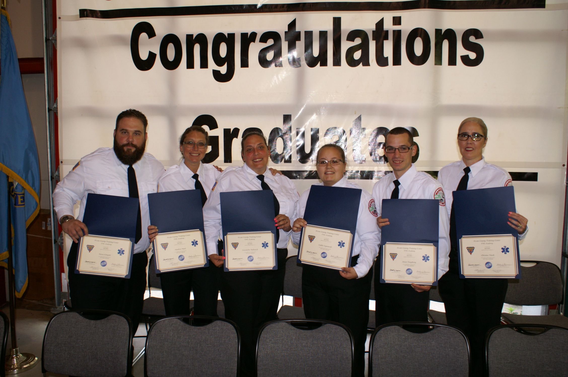 From left to right: Steve Ciangetti, Aundrea Munt, Cassandra Mokracek, Caitlin Szymanski, Jason Dougherty & Christine Nardi.