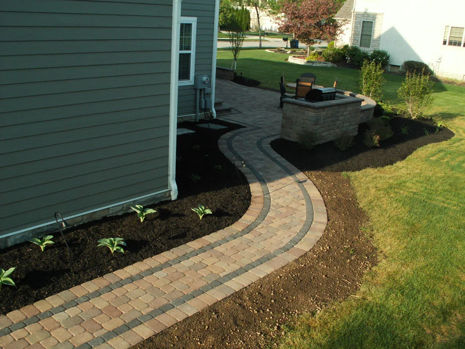 Brown Walkway to Patio