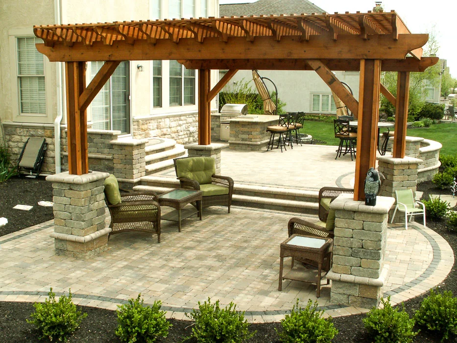 Sells Pergola with Custom Staining