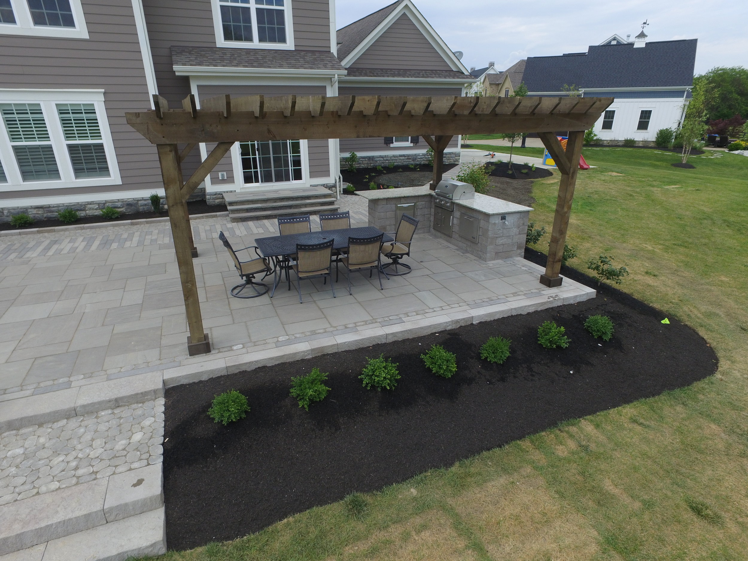 Wingham Stained Cedar Pergola