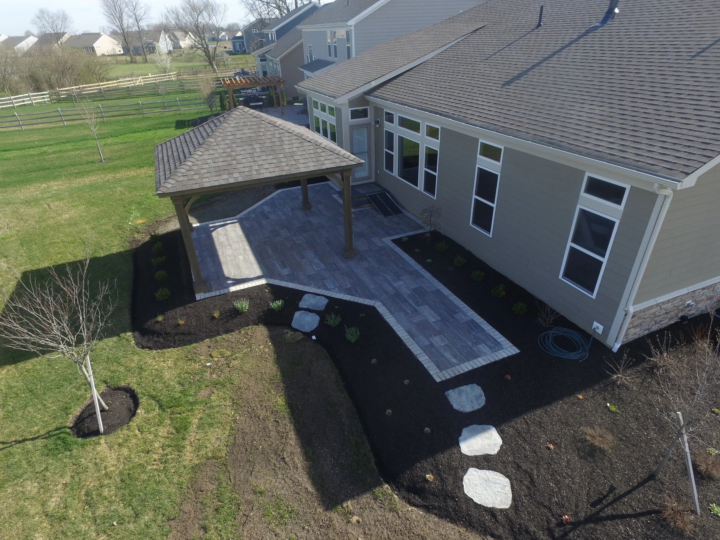 Paver Patio; Outdoor Living; Patio Design — 9 Trees Landscape Construction