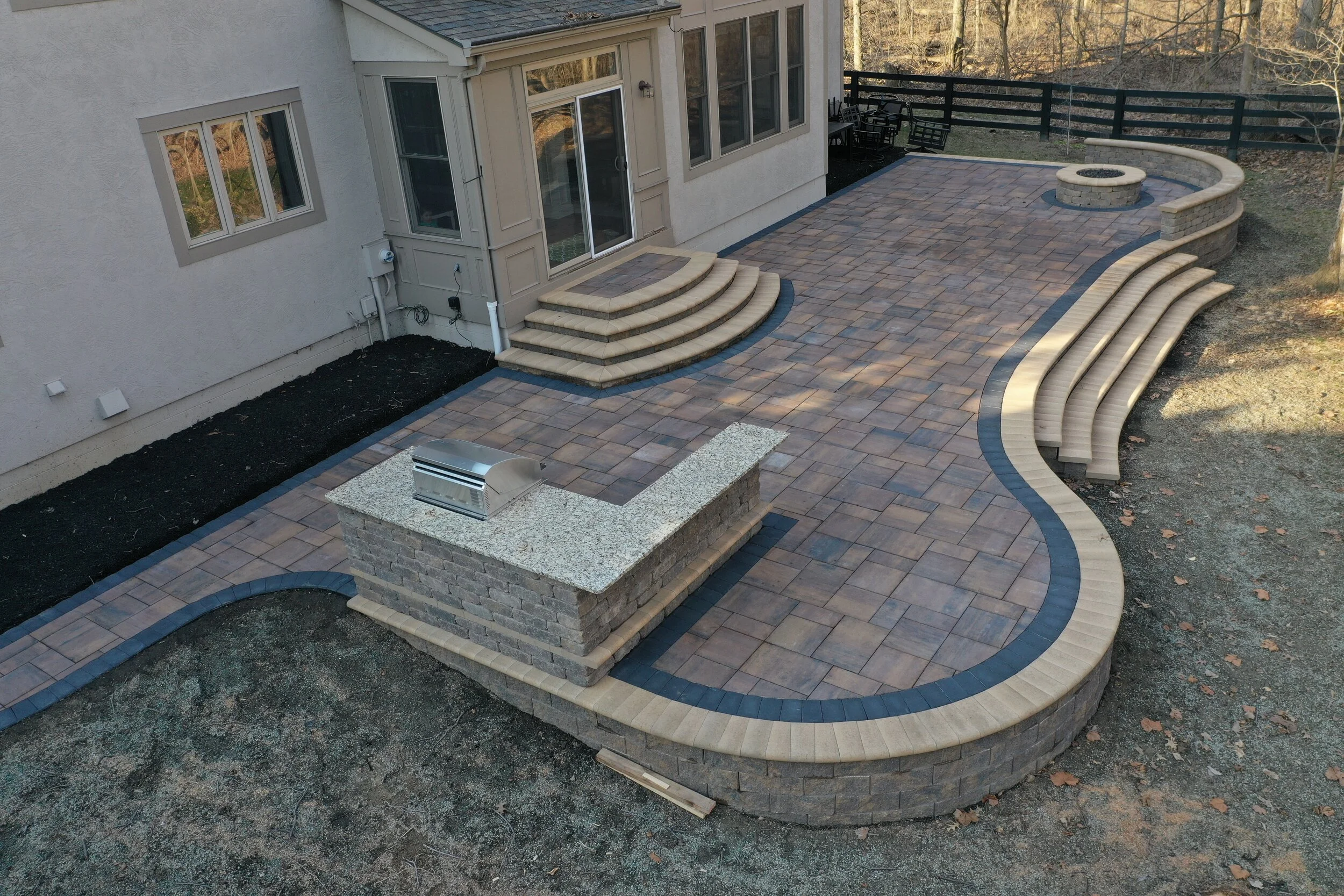 Paver Patio; Outdoor Living; Patio Design — 9 Trees Landscape Construction