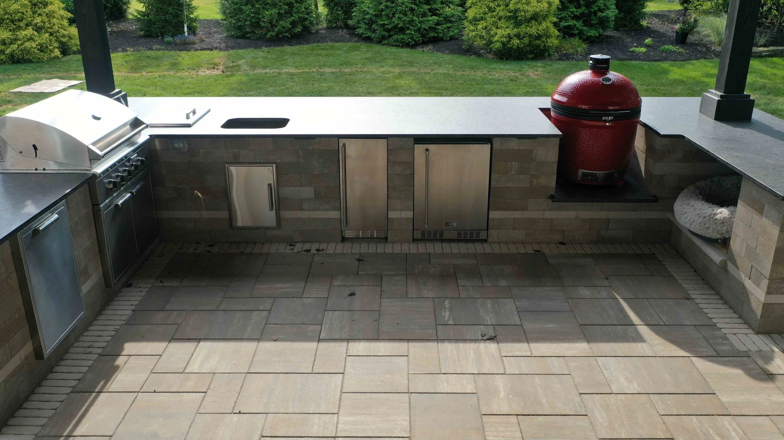 Dog pillow in right side storage opening.JPG