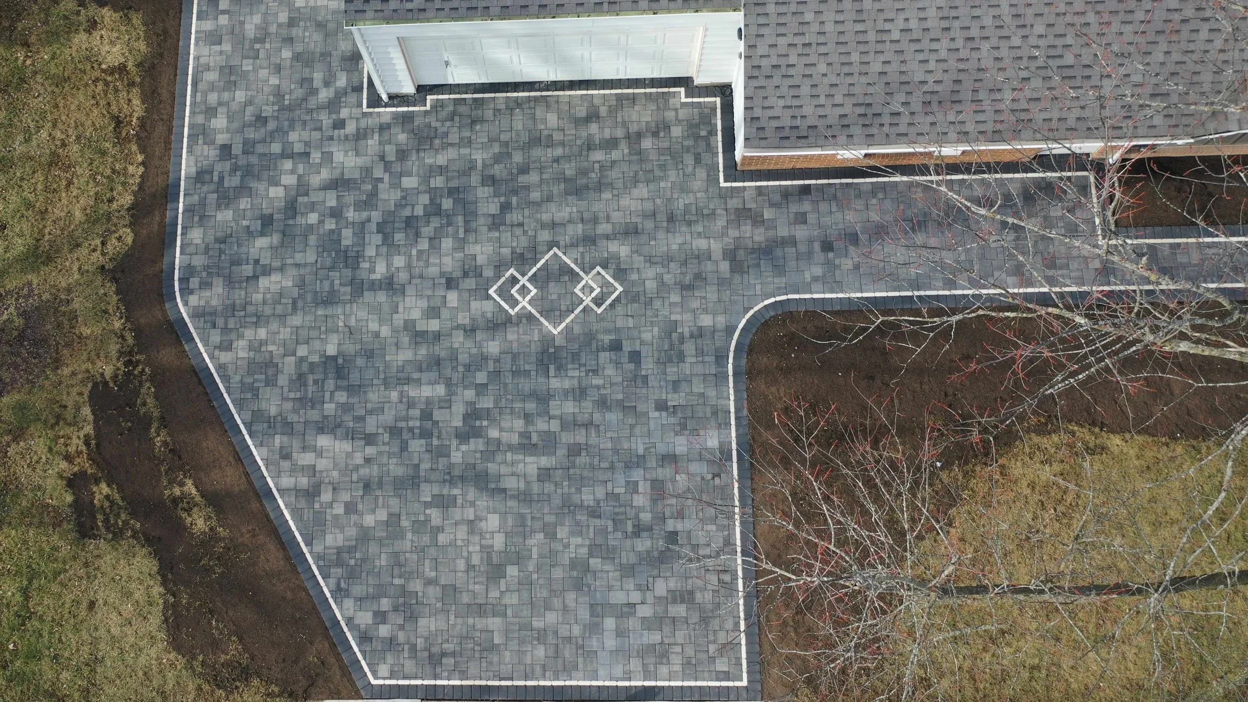 3 Car Wide Driveway with extra 4th spot extension