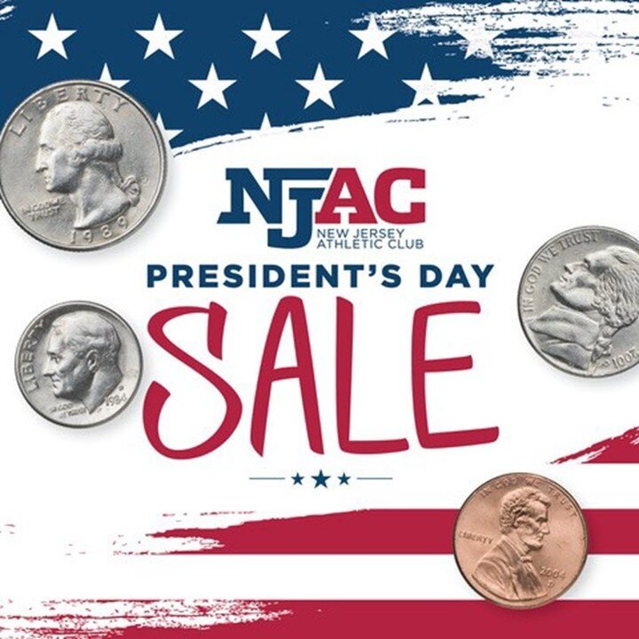 NJAC President's Day Sale extended!

Experience the Evolution of Fitness:

&middot; 41&cent; enrollment
&middot; The rest of February free
&middot; One complimentary assessment and a discount on PT starter pack 
&middot; One-week complimentary access